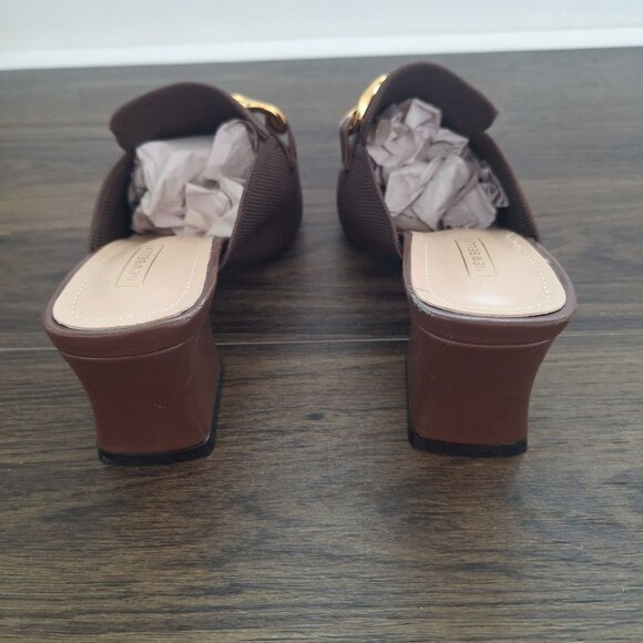NWOT New Bella Brown Mules Size 8 Preppy Fall Chic - Picture 4 of 7